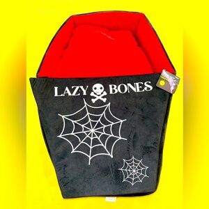 Dog Bed - Coffin - Black Red - Removable Pillow - Size M - Brand New